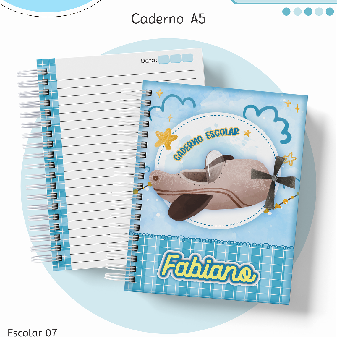 Arquivo Encadernação Kit Escolar - Aviões 10