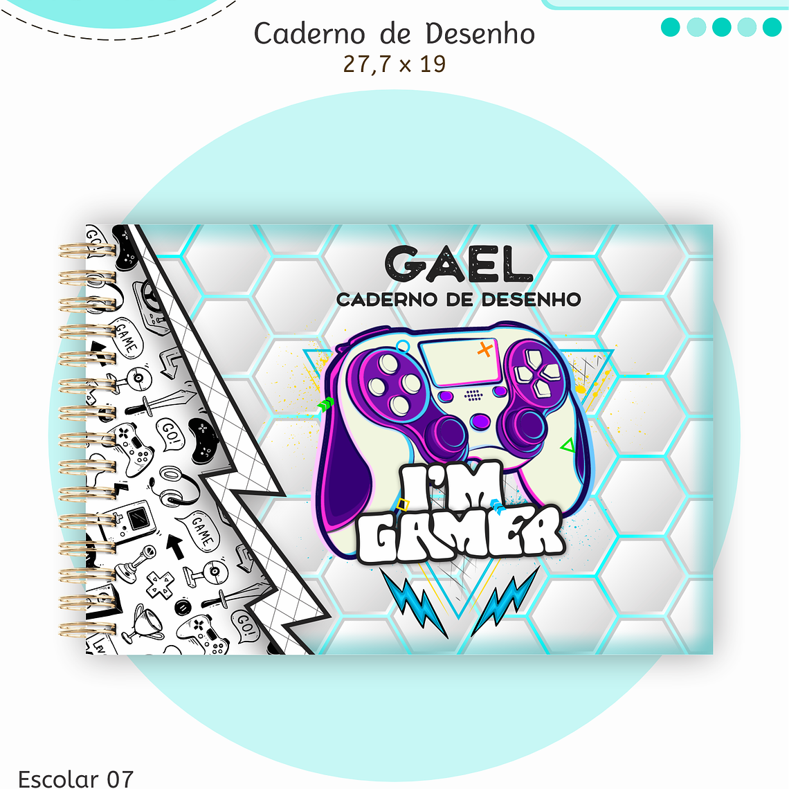 Arquivo Encadernação Kit Escolar - Gamer 2