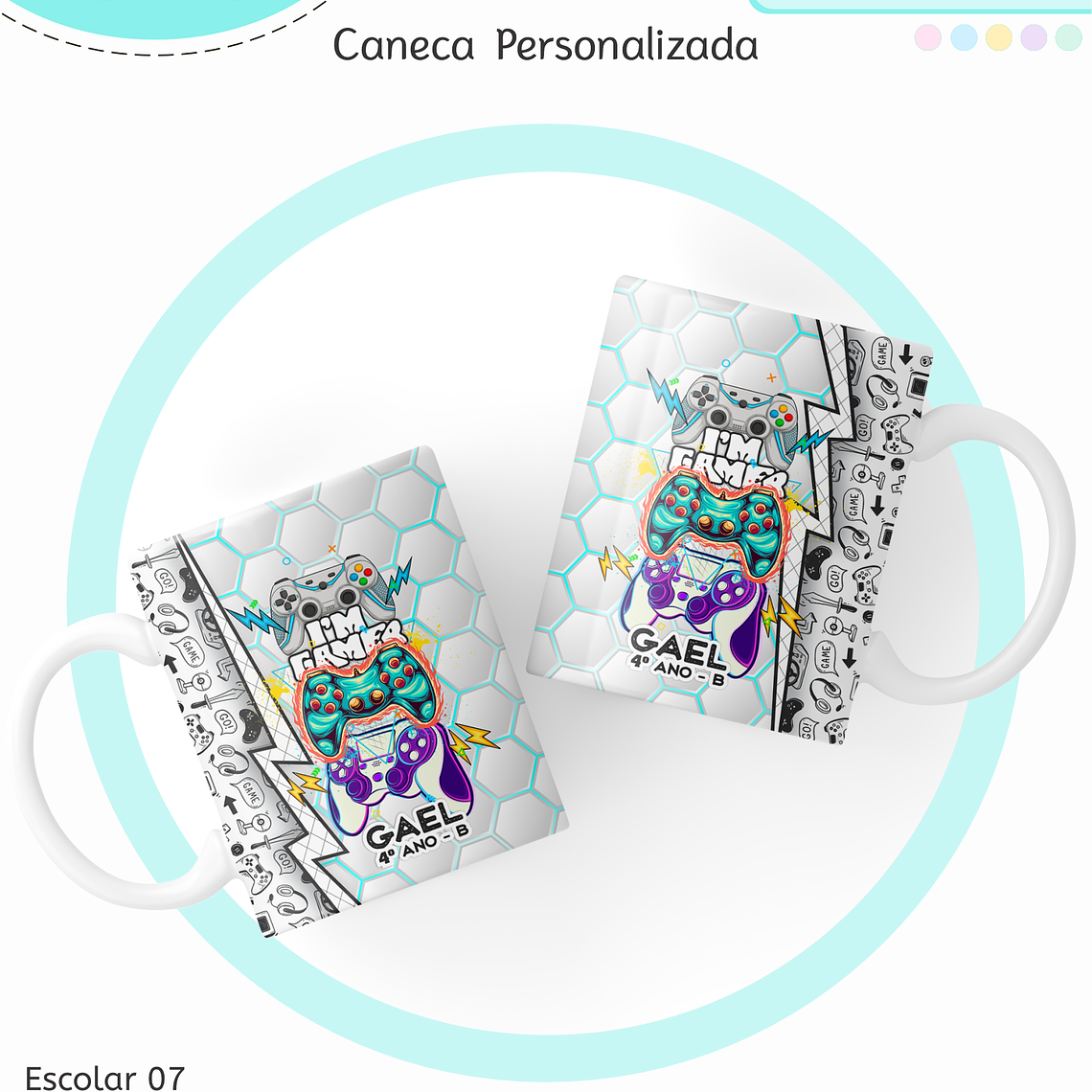 Arquivo Encadernação Kit Escolar - Gamer 3