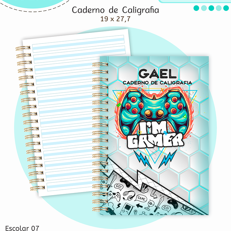 Arquivo Encadernação Kit Escolar - Gamer 4