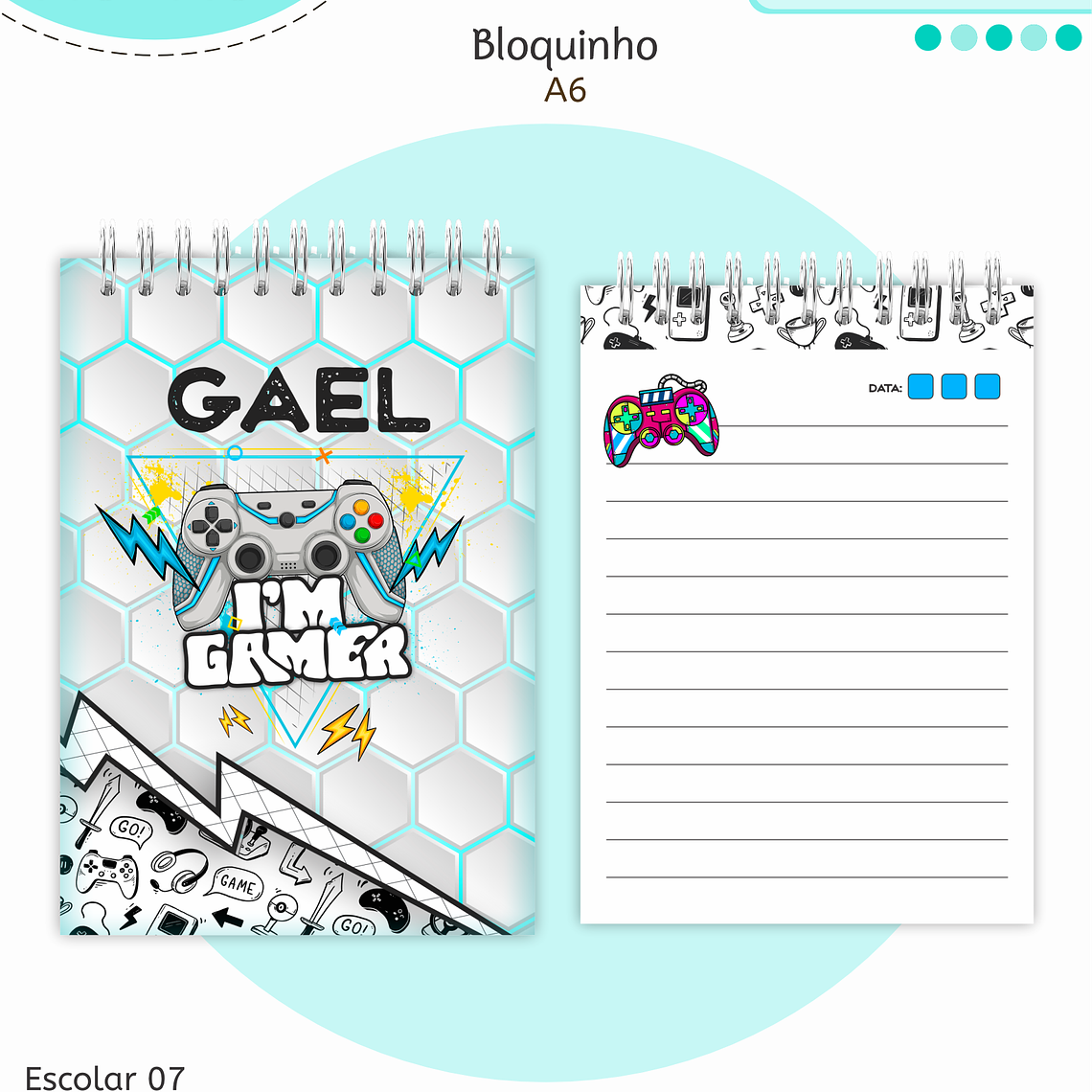 Arquivo Encadernação Kit Escolar - Gamer 5