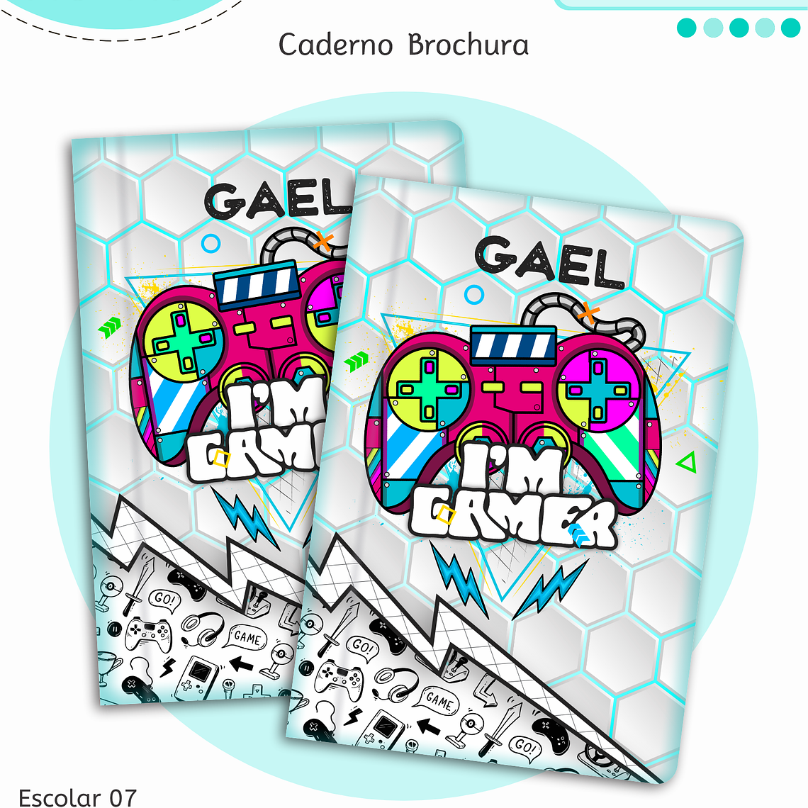 Arquivo Encadernação Kit Escolar - Gamer 10