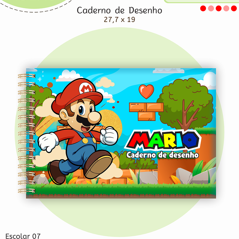 Arquivo Encadernação Kit Escolar - Super Mario 2