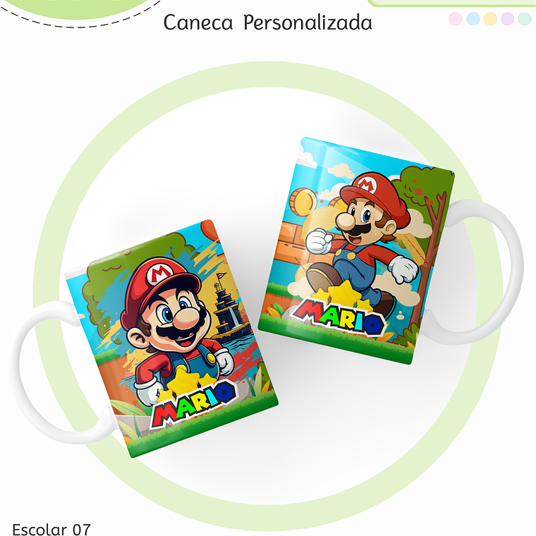 Arquivo Encadernação Kit Escolar - Super Mario 3