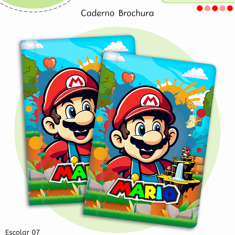 Arquivo Encadernação Kit Escolar - Super Mario 9