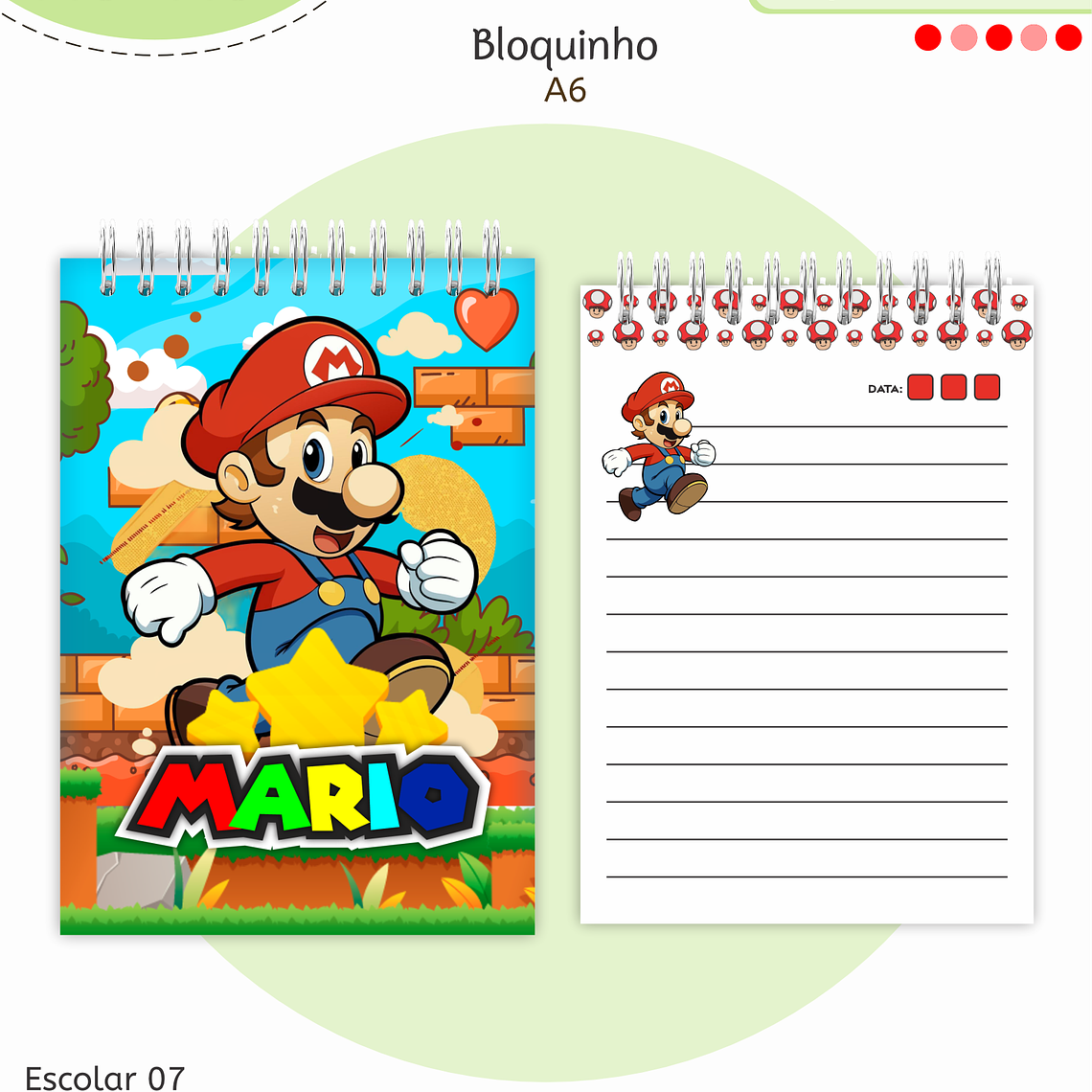 Arquivo Encadernação Kit Escolar - Super Mario 13