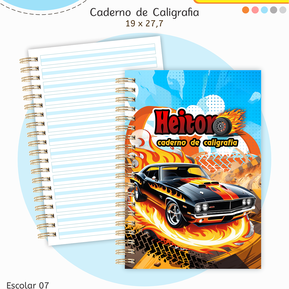 Arquivo Encadernação Kit Escolar - Hotwheels 2