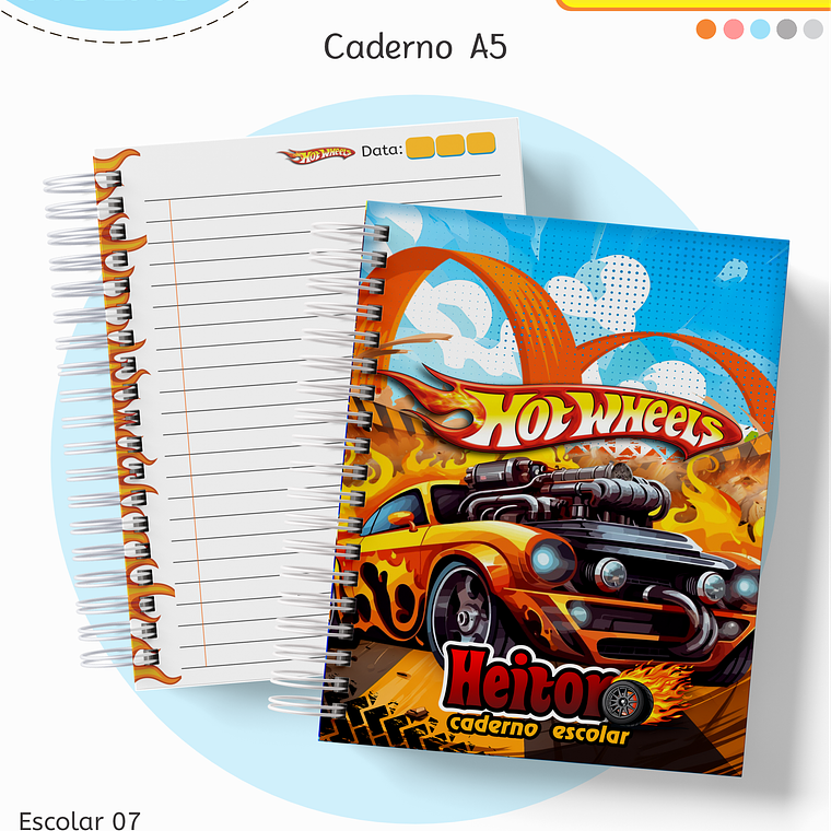 Arquivo Encadernação Kit Escolar - Hotwheels 5