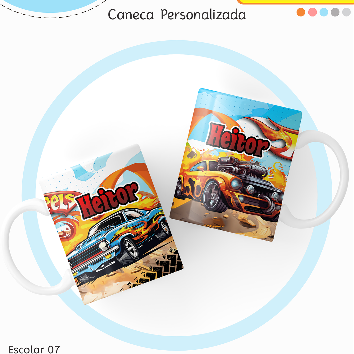 Arquivo Encadernação Kit Escolar - Hotwheels 6