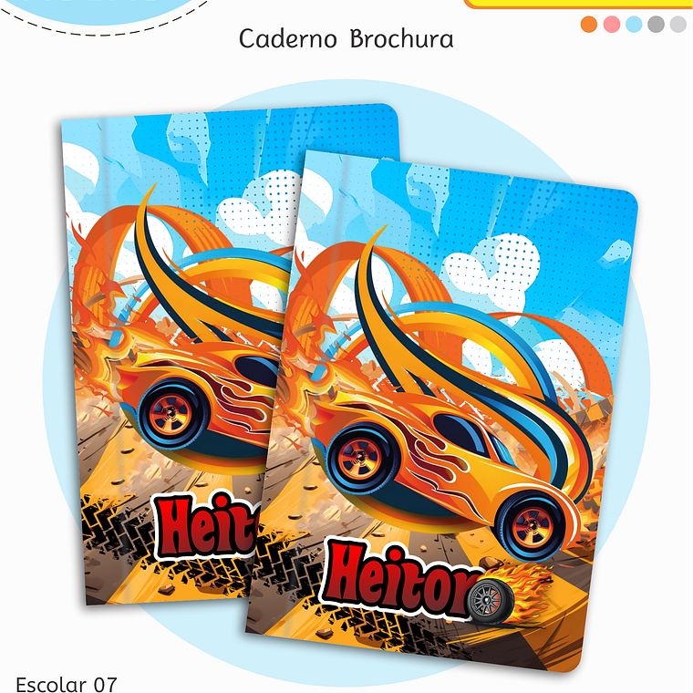 Arquivo Encadernação Kit Escolar - Hotwheels 10