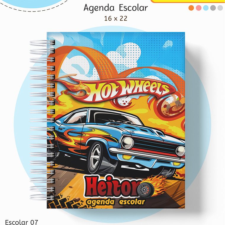 Arquivo Encadernação Kit Escolar - Hotwheels 13