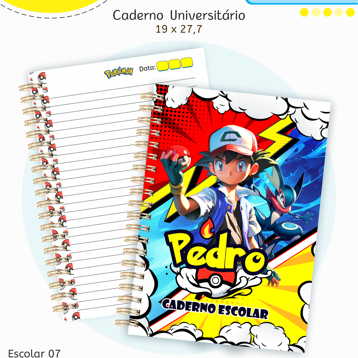 Arquivo Encadernação Kit Escolar - Pokemon 2
