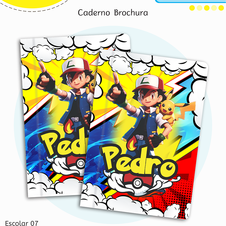 Arquivo Encadernação Kit Escolar - Pokemon 3