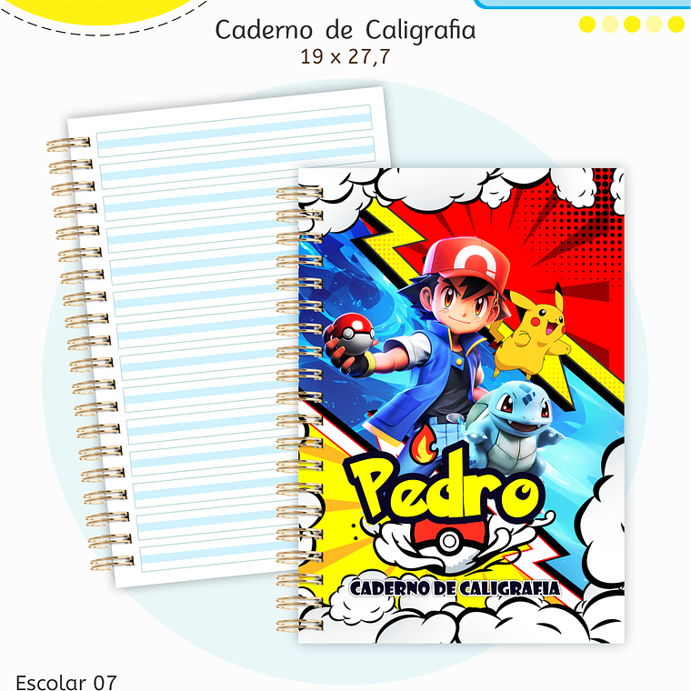 Arquivo Encadernação Kit Escolar - Pokemon 4