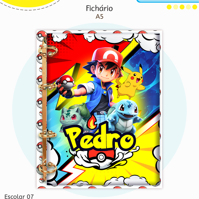 Arquivo Encadernação Kit Escolar - Pokemon 6