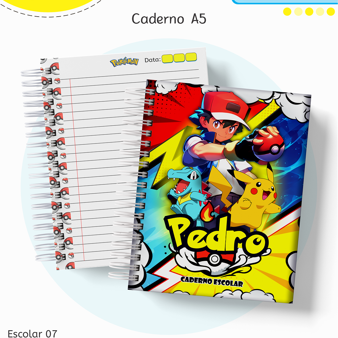 Arquivo Encadernação Kit Escolar - Pokemon 10
