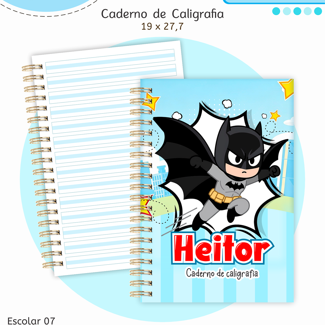 Arquivo Encadernação Kit Escolar - Super Heróis 2