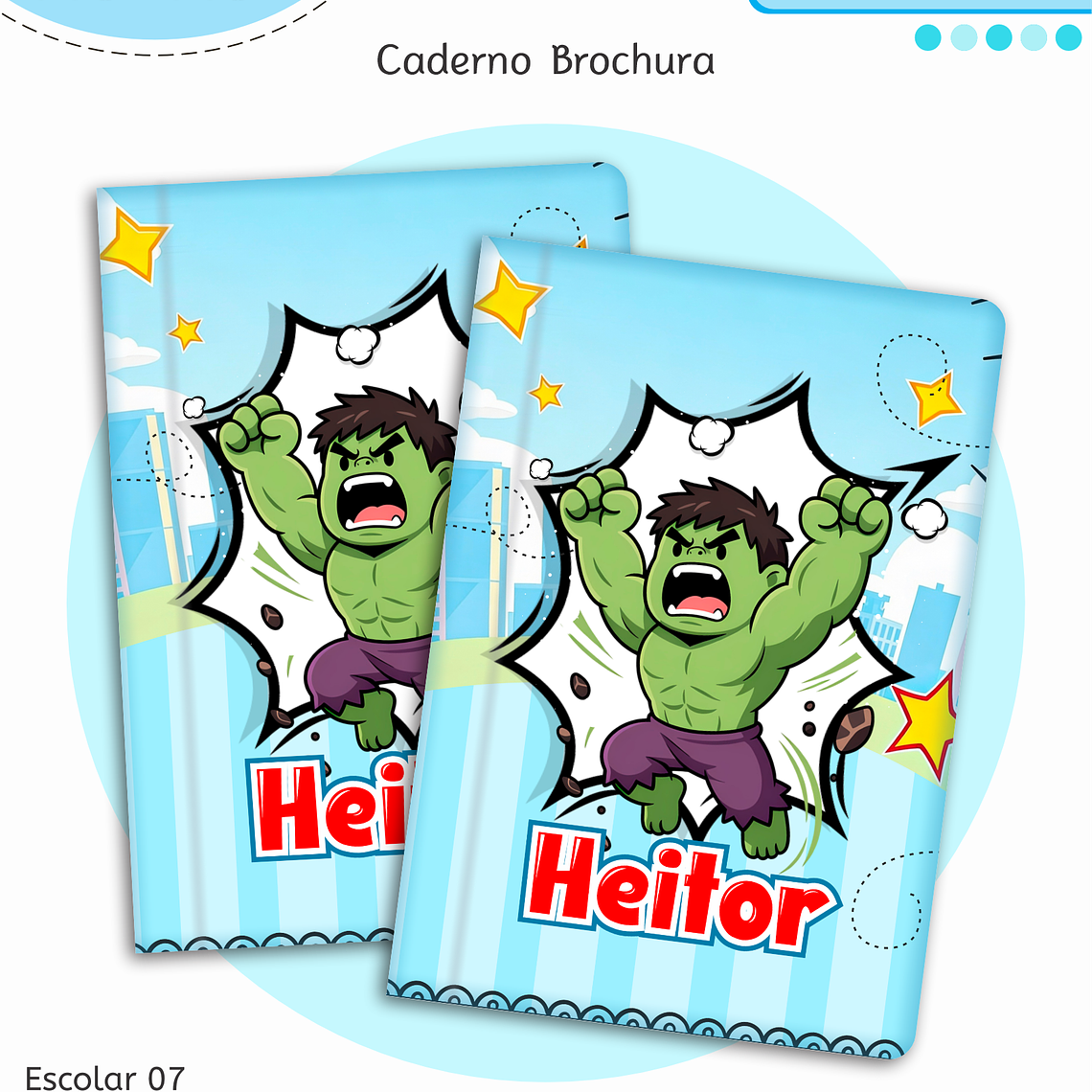 Arquivo Encadernação Kit Escolar - Super Heróis 5