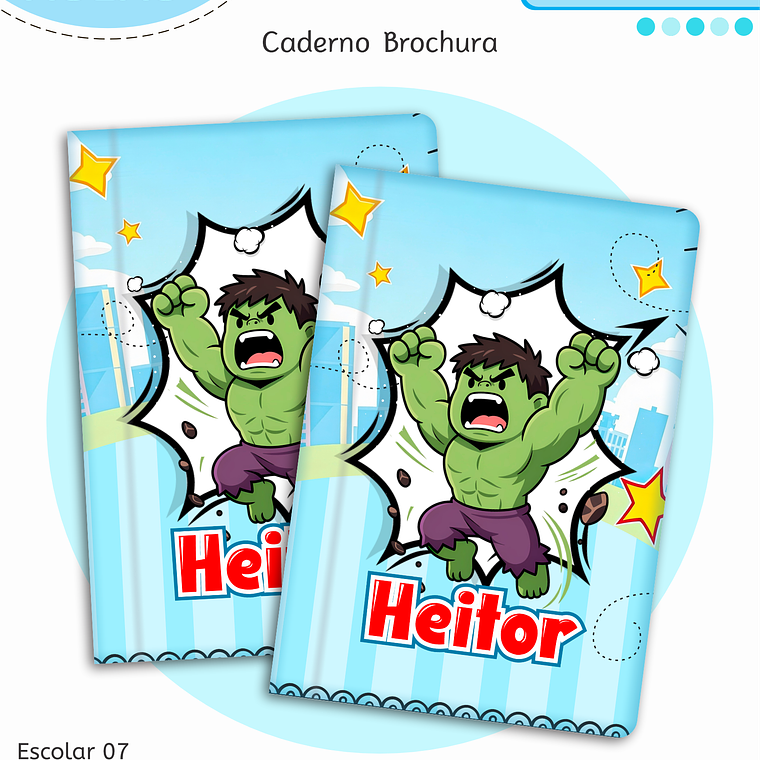 Arquivo Encadernação Kit Escolar - Super Heróis 5
