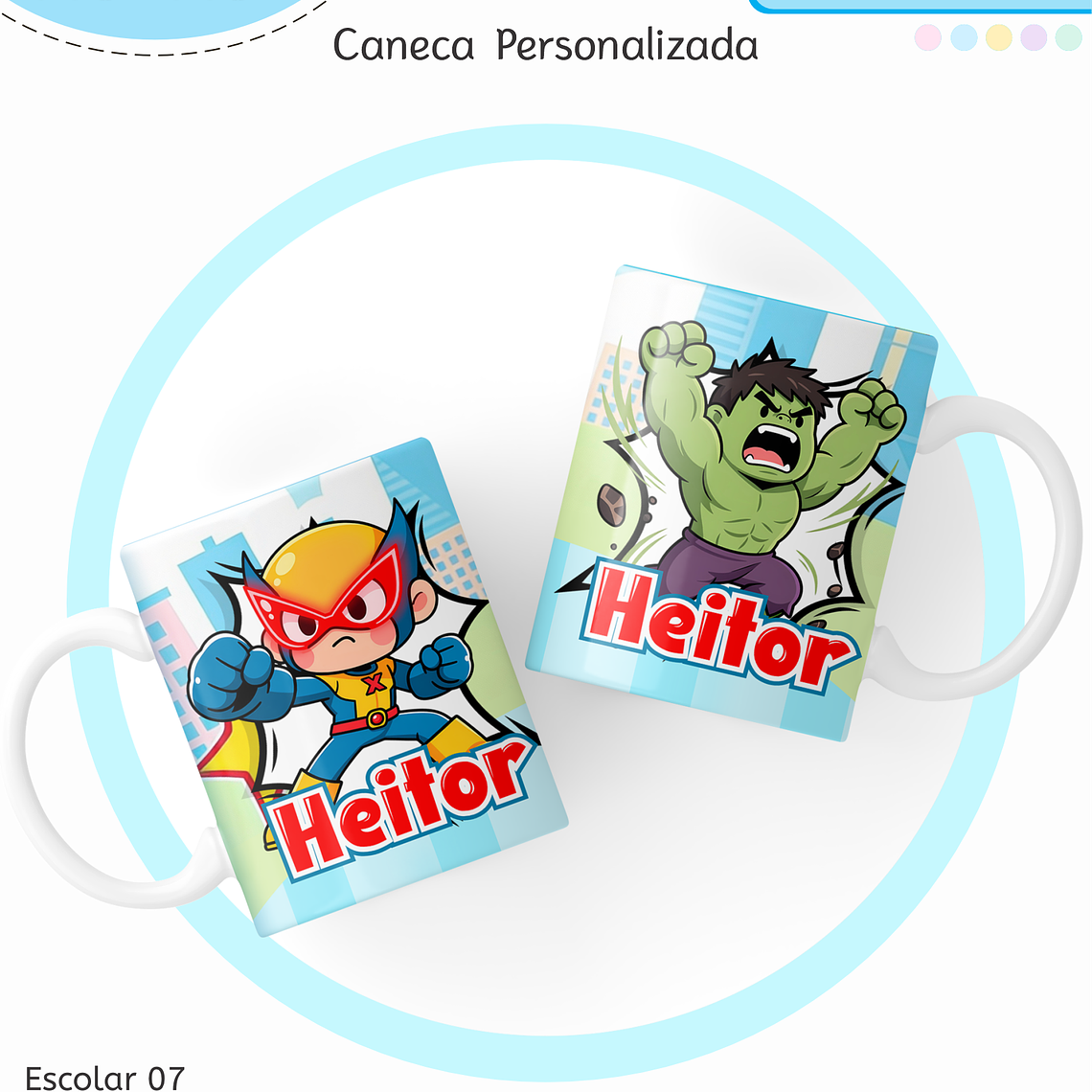 Arquivo Encadernação Kit Escolar - Super Heróis 7