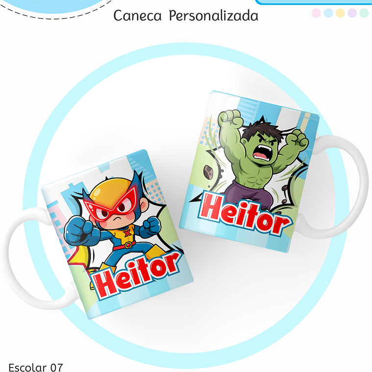 Arquivo Encadernação Kit Escolar - Super Heróis 7