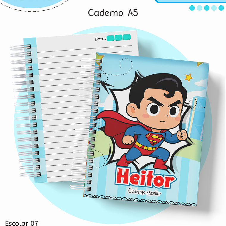 Arquivo Encadernação Kit Escolar - Super Heróis 8