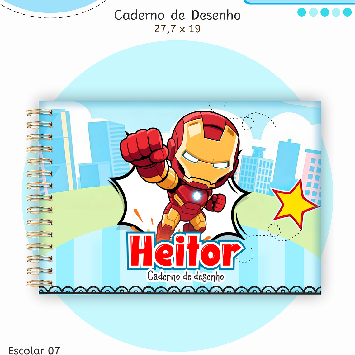 Arquivo Encadernação Kit Escolar - Super Heróis 13