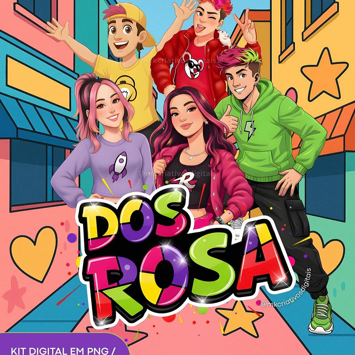 Kit Digital Dos Rosas 1