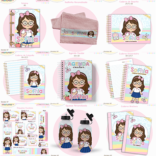 Arquivo Encadernação Kit Escolar - Aluninhas 2026