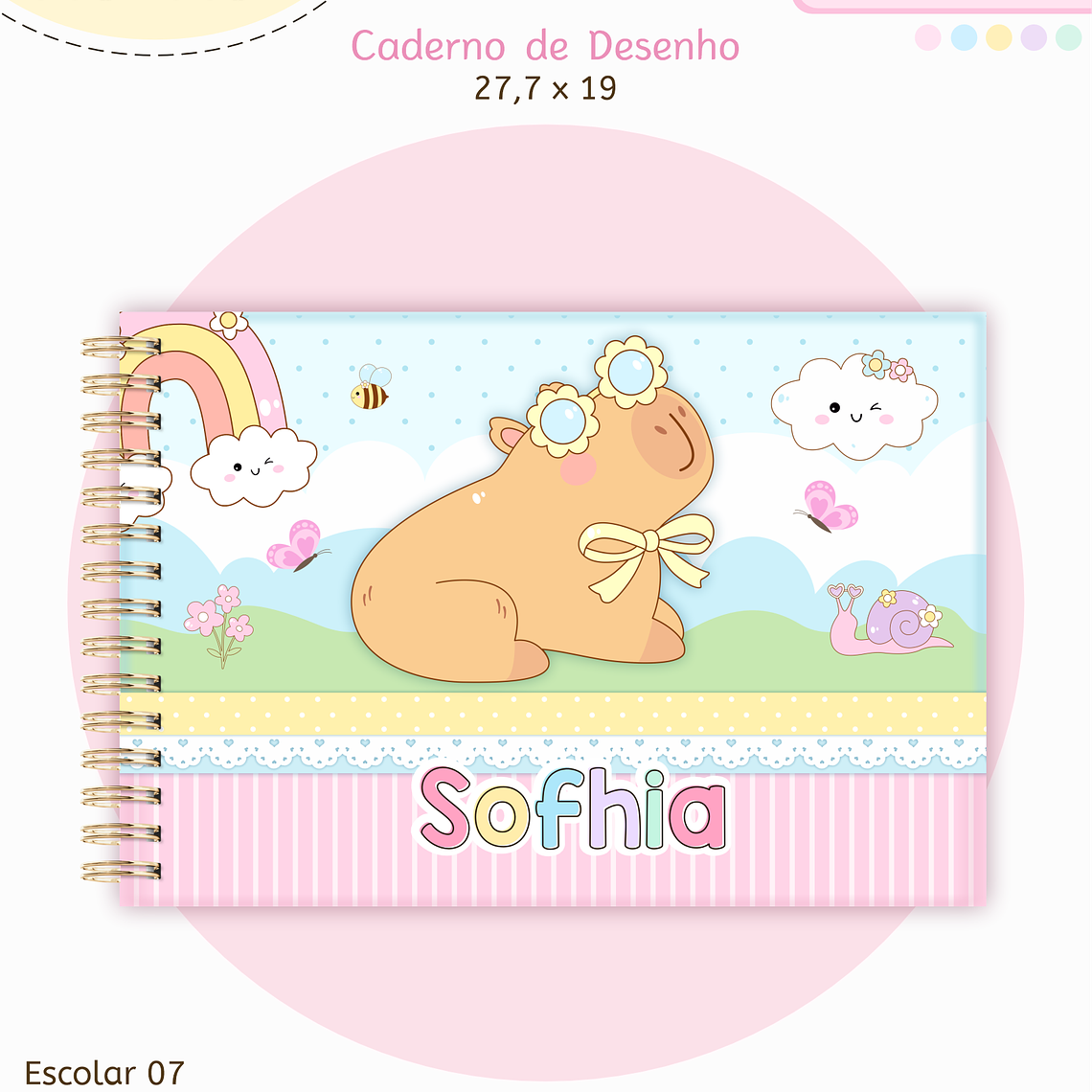 Arquivo Encadernação Kit Escolar - Capivara 2