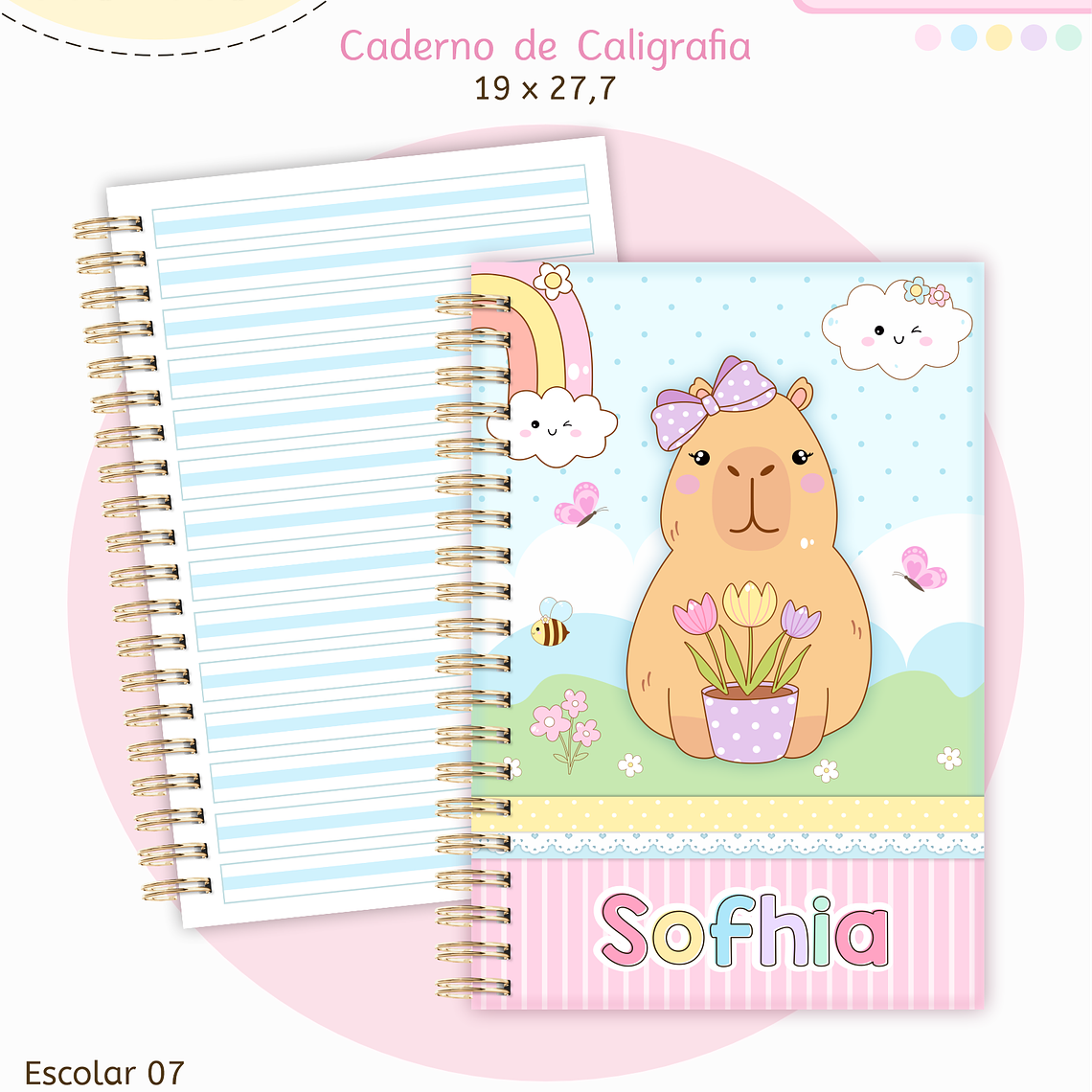 Arquivo Encadernação Kit Escolar - Capivara 3