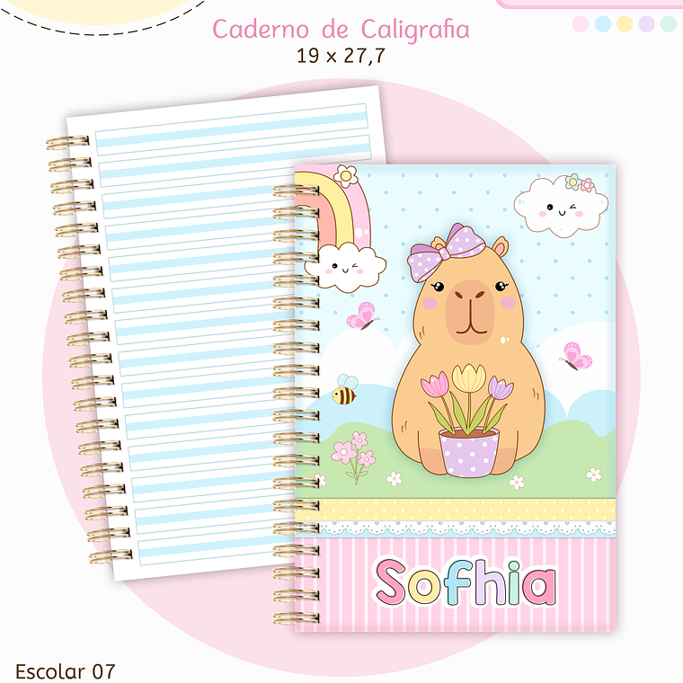 Arquivo Encadernação Kit Escolar - Capivara 3