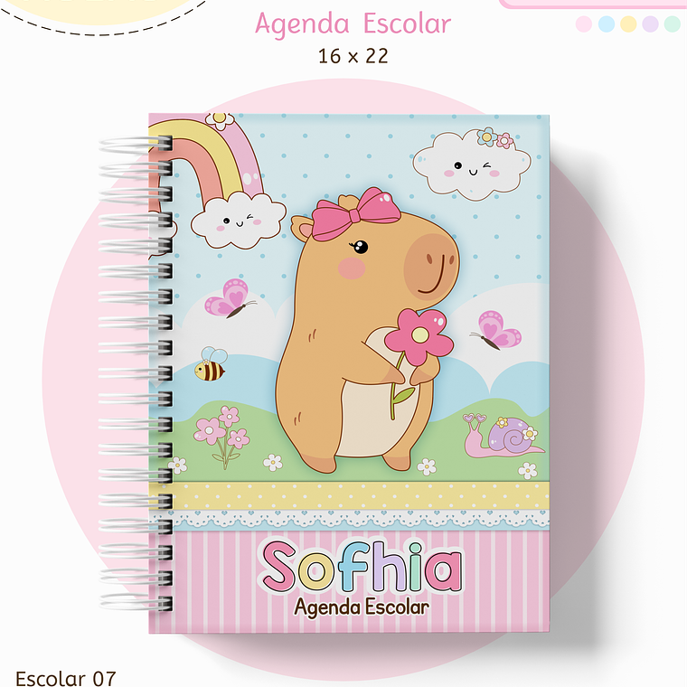 Arquivo Encadernação Kit Escolar - Capivara 5