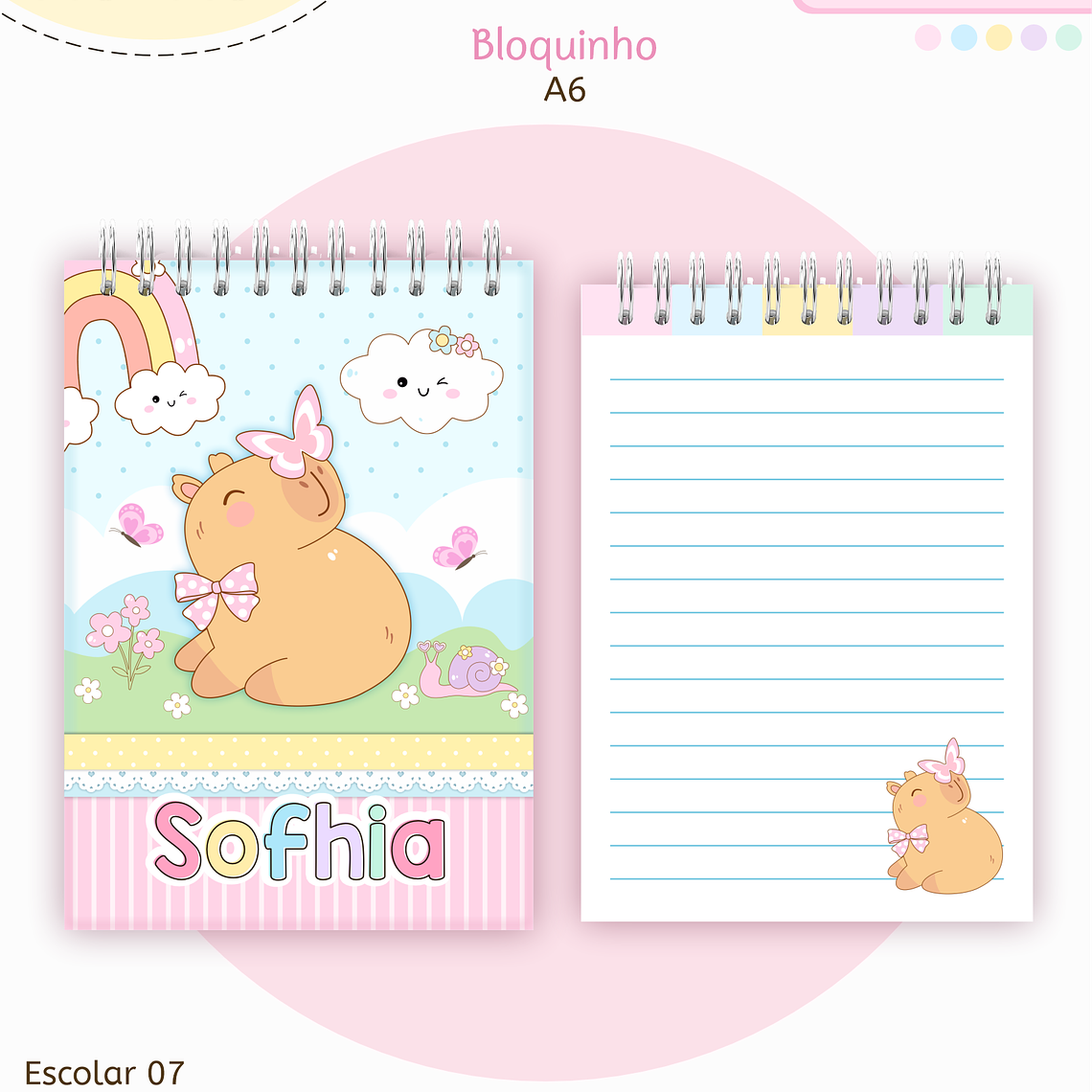 Arquivo Encadernação Kit Escolar - Capivara 6