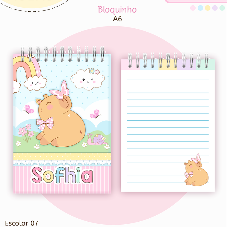 Arquivo Encadernação Kit Escolar - Capivara 6
