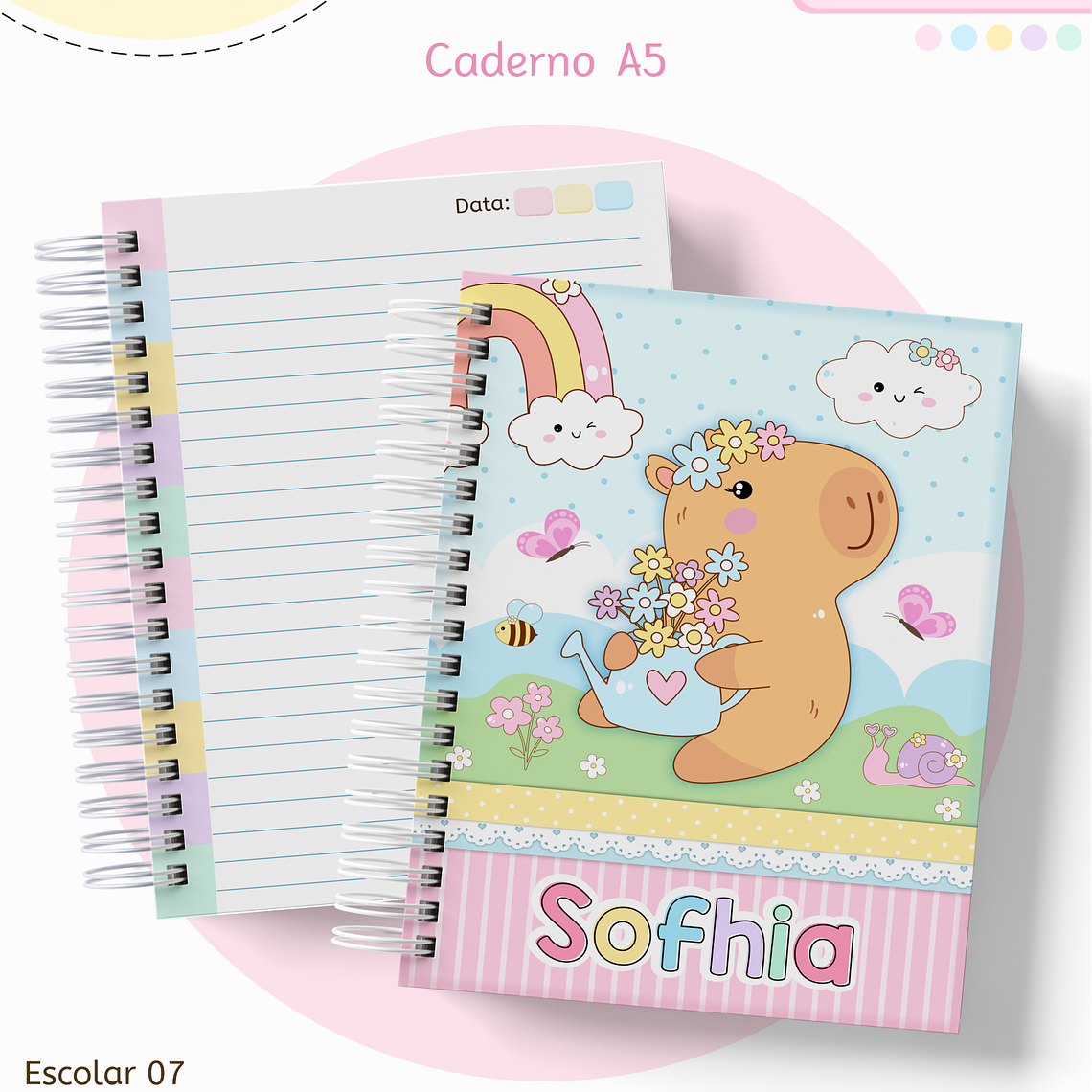 Arquivo Encadernação Kit Escolar - Capivara 7