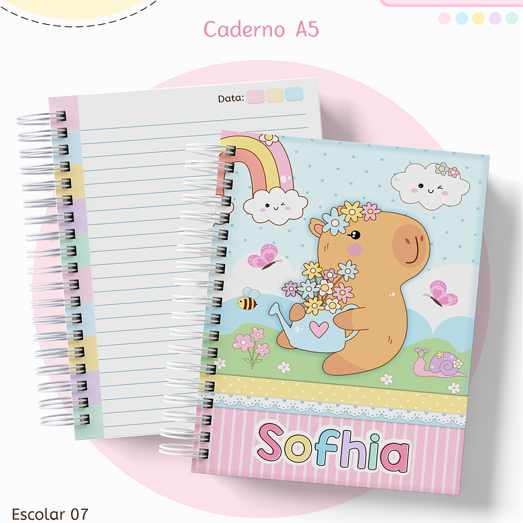 Arquivo Encadernação Kit Escolar - Capivara 7