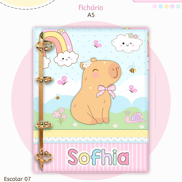 Arquivo Encadernação Kit Escolar - Capivara 9