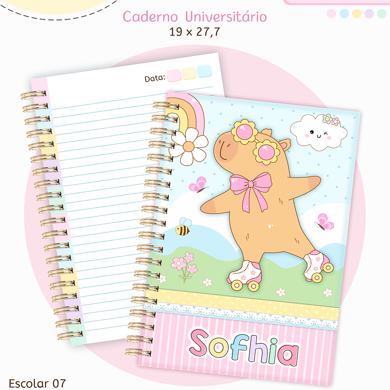 Arquivo Encadernação Kit Escolar - Capivara 10