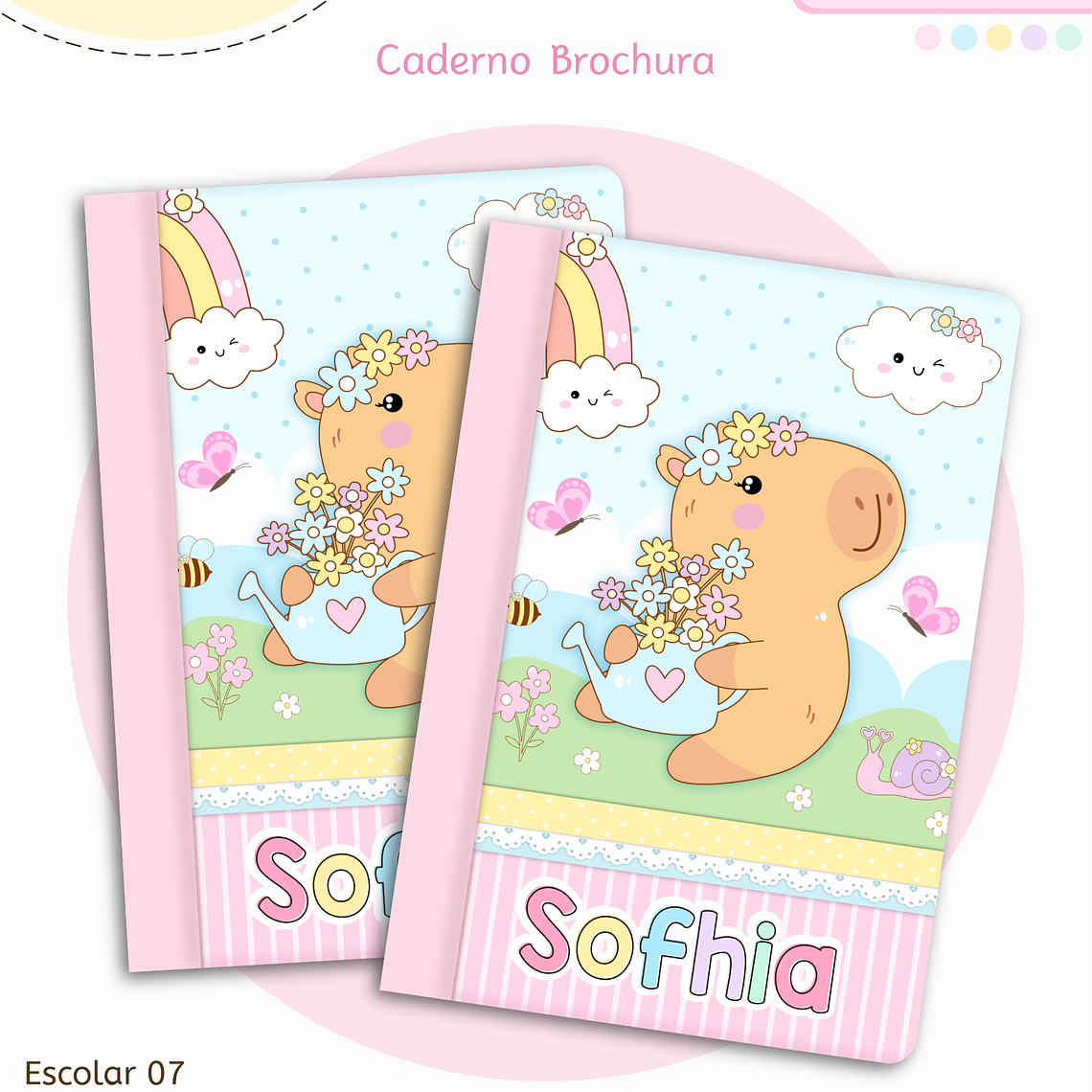 Arquivo Encadernação Kit Escolar - Capivara 11