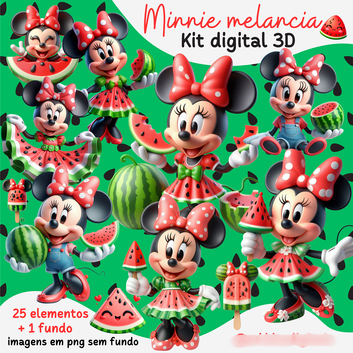 Arquivo Minnie Melancia – Kit Digital 1