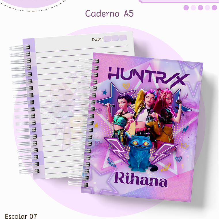 Arquivo Encadernação Kit Escolar - Guerreiras do K-pop 3