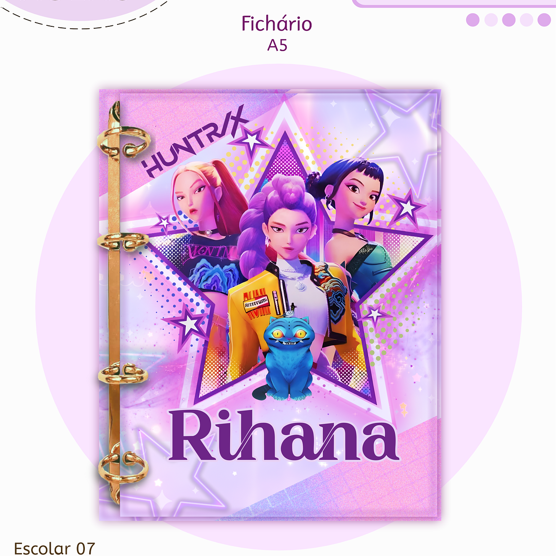 Arquivo Encadernação Kit Escolar - Guerreiras do K-pop 4