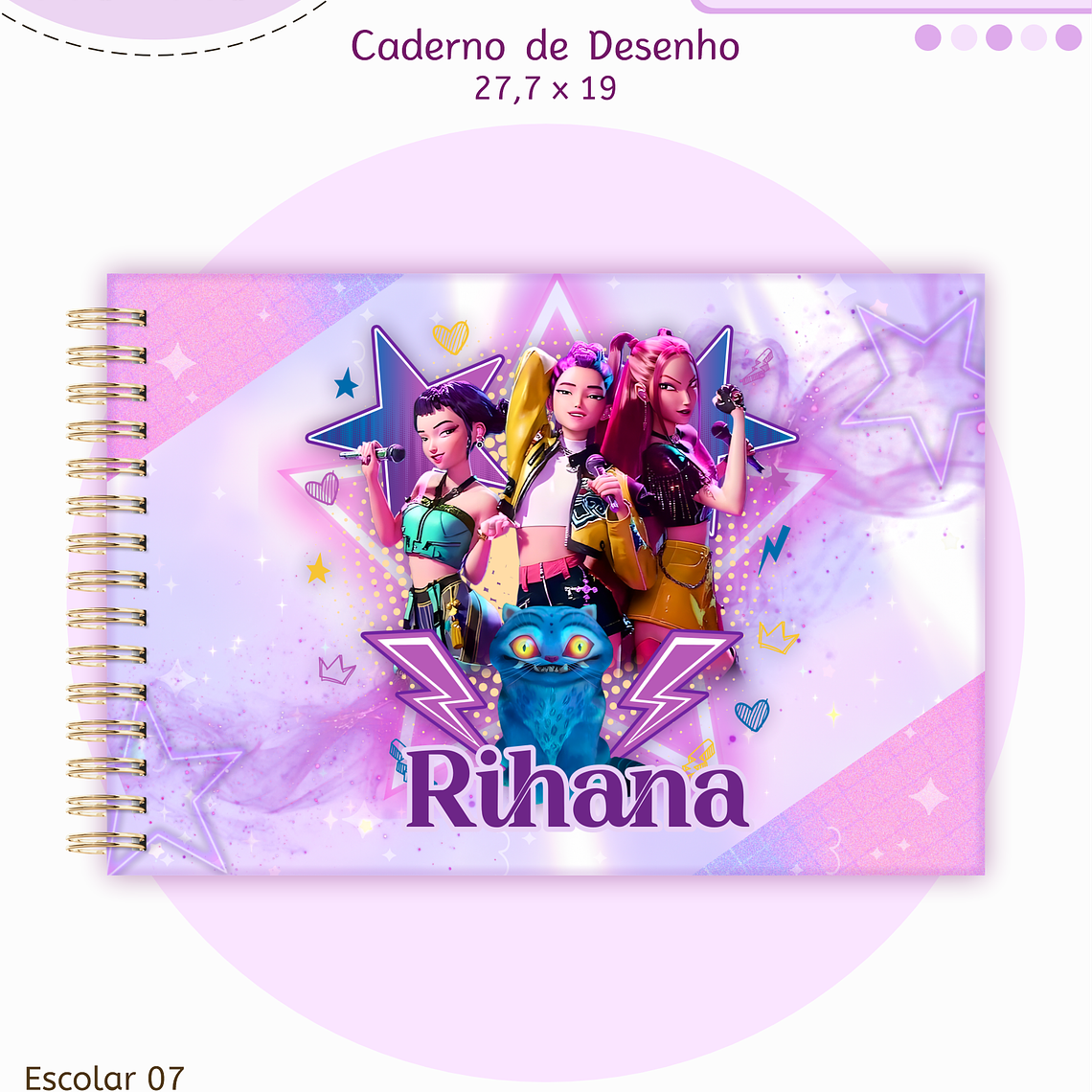 Arquivo Encadernação Kit Escolar - Guerreiras do K-pop 8