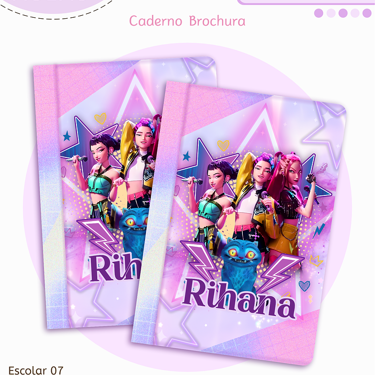 Arquivo Encadernação Kit Escolar - Guerreiras do K-pop 12
