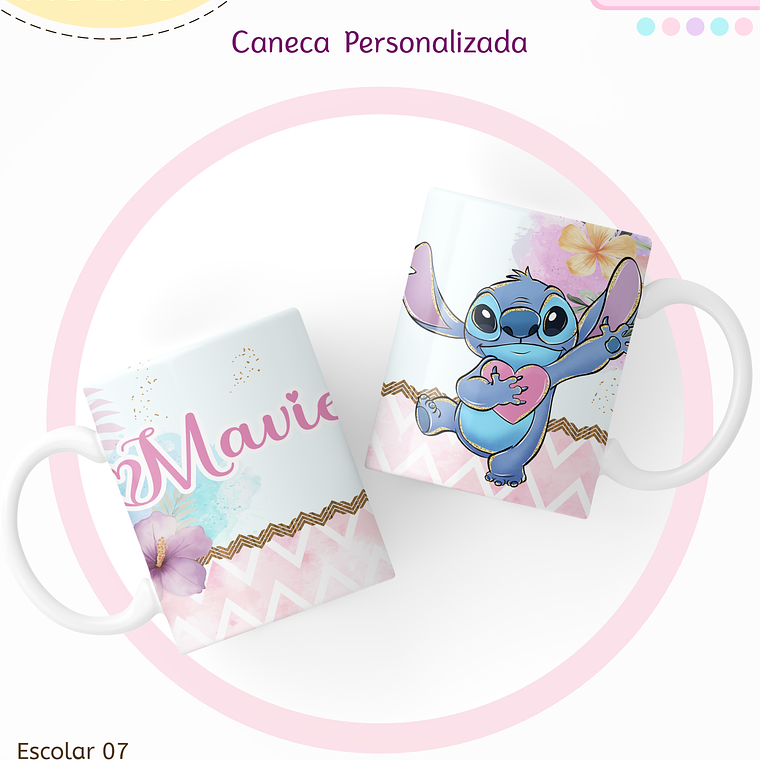 Arquivo Encadernação Kit Escolar - Stitch 2