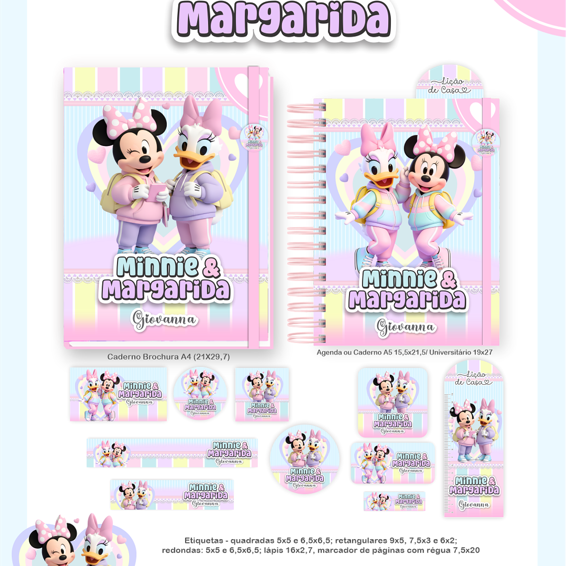 Arquivo Encadernação Escolar 2026 Minnie e Margarida 2