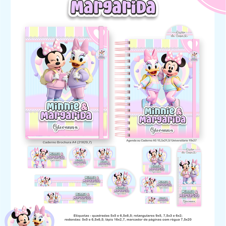 Arquivo Encadernação Escolar 2026 Minnie e Margarida 2