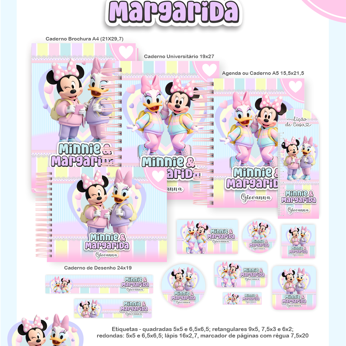 Arquivo Encadernação Escolar 2026 Minnie e Margarida 1
