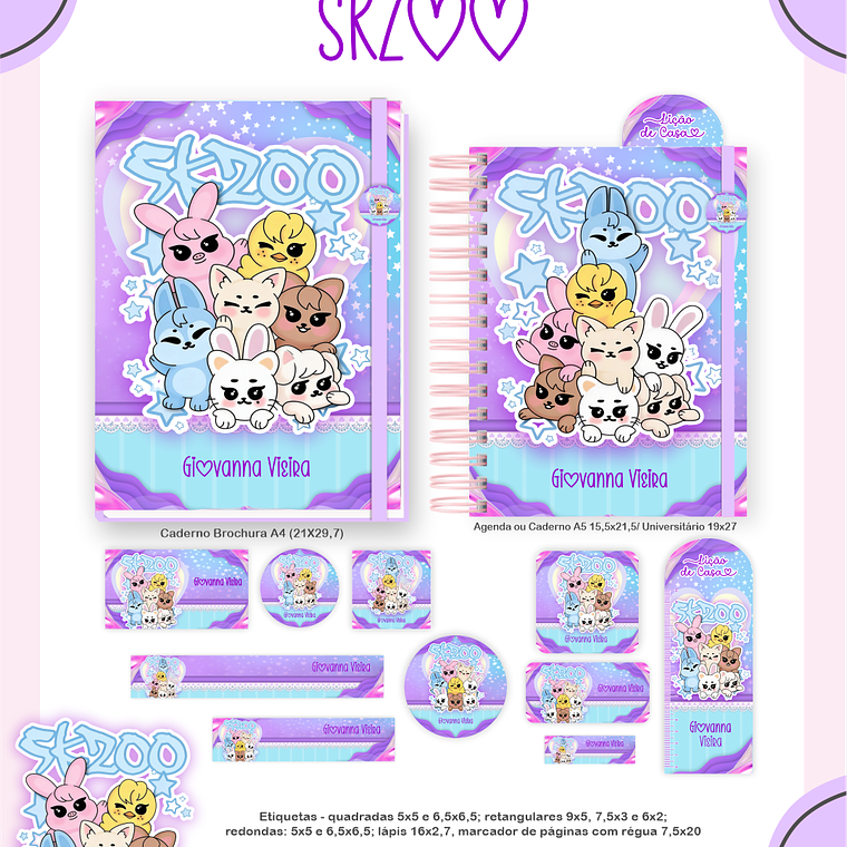 Arquivo Encadernação Escolar 2026 Skzoo 2